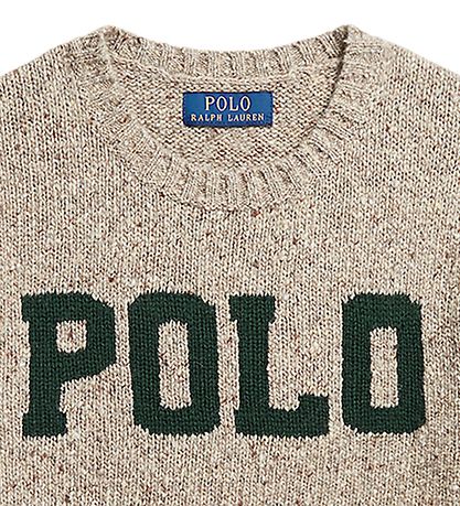 Polo Ralph Lauren Bluse - Uld - Brunmelerert m. Mørkegrøn Polo Ralph Lauren Bluse - Uld - Brunmelerert m. Mørkegrøn