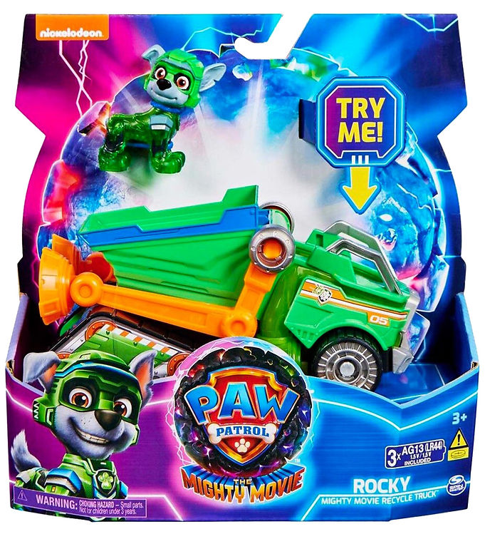 Paw Patrol Legetøjsbil m. Lyd/Lys - 17 cm - Movie 2 - Rocky Migh