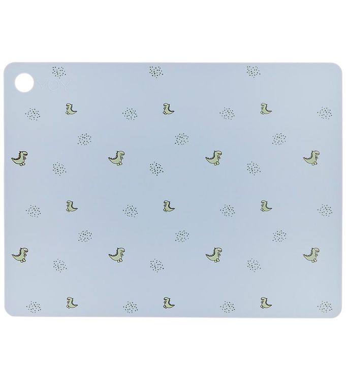 OYOY Dækkeserviet - Silikone - Theo Dino - Pale Blue