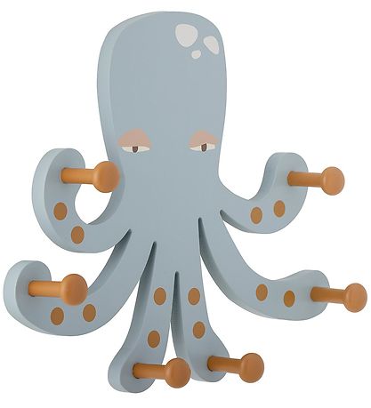 Bloomingville Mini Knagerække - Træ - Oswall - Blå