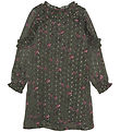 Creamie Kjole - Flower Dot - Olive Night Creamie Kjole - Flower Dot - Olive Night