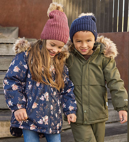 Minymo Hue - Bomuld/Uld - Parisian Night m. Kvast Minymo Hue - Bomuld/Uld - Parisian Night m. Kvast