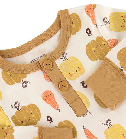 Katvig Bluse - Hvid m. Græskar Katvig Bluse - Hvid m. Græskar