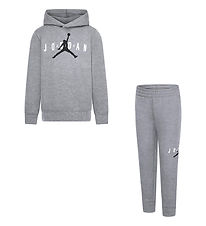 Jordan Sweatsæt - Gråmeleret m. Logo