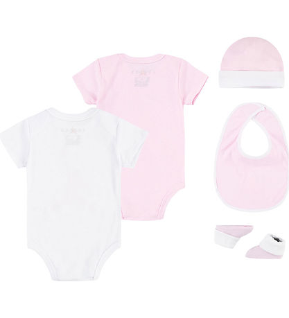 Jordan Gaveæske - 5 Dele - Rosa/Hvid