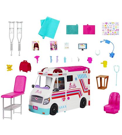 Barbie Ambulance w. Sound/Light - 60 cm - White