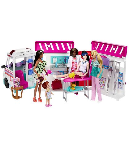 Barbie Ambulance w. Sound/Light - 60 cm - White