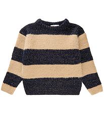 The New Bluse - Strik - TnIsalina - Black Beauty/Beige m. Kobber The New Bluse - Strik - TnIsalina - Black Beauty/Beige m. Kobber