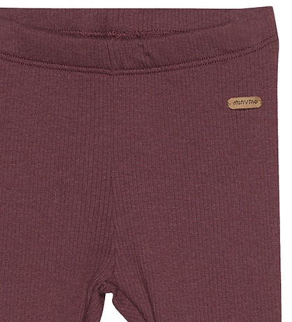 Minymo Leggings - Modal - Rib - Catawba Grape Minymo Leggings - Modal - Rib - Catawba Grape