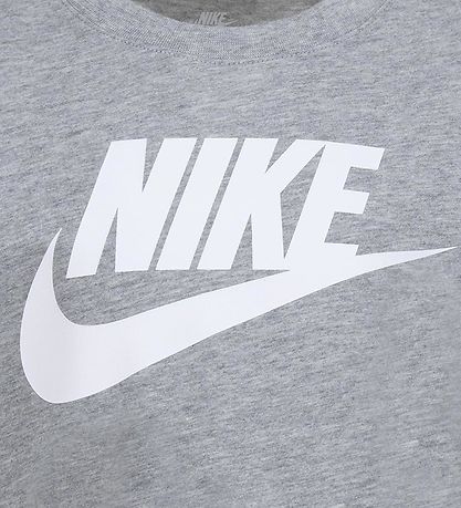 Nike T-shirt - Gråmeleret m. Hvid