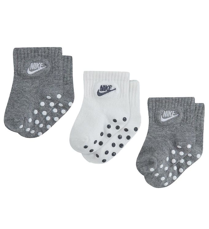 Nike Strømper - 3-pak - Hvid/Gråmeleret