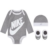 Nike Geschenkbox - Krabbelschuhe/Mütze/Body l/ä - Marmoriert/Wei Nike Geschenkbox - Krabbelschuhe/Mütze/Body l/ä - Marmoriert/Wei