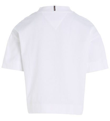 Tommy Hilfiger T-shirt - Monogram Sequins - White m. Palietter Tommy Hilfiger T-shirt - Monogram Sequins - White m. Palietter