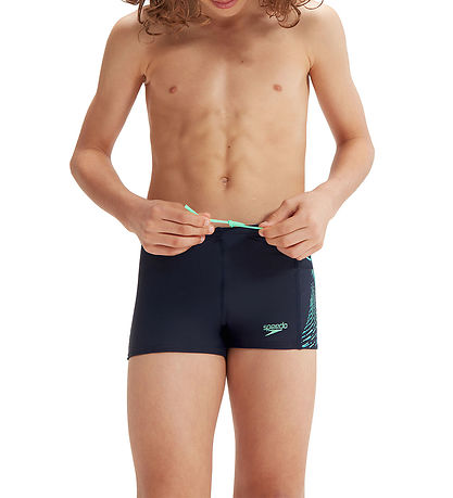 Speedo Badebukser - Plastisol Placement Aquashorts - Navy/Grøn