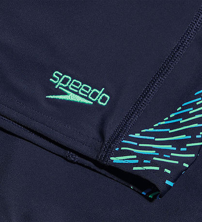 Speedo Badebukser - Plastisol Placement Aquashorts - Navy/Grøn