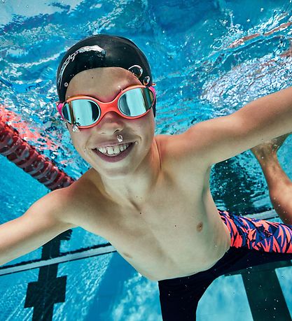 Speedo Svømmebriller - BioFuse 2.0 Mirror Junoir - Orange/Blue