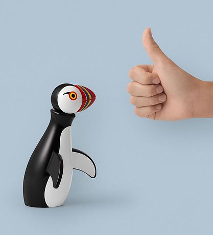 Kay Bojesen Træfigur - Søpapegøje - 20 cm - Sort/Hvid