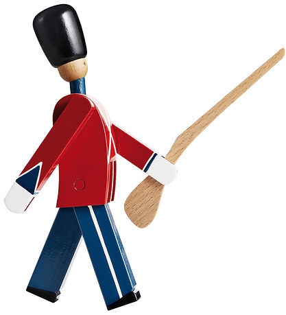 Kay Bojesen Træfigur - Menig Med Gevær - 21 cm - Lille - Rød/Blå