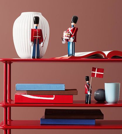 Kay Bojesen Træfigur - Menig Med Gevær - 21 cm - Lille - Rød/Blå