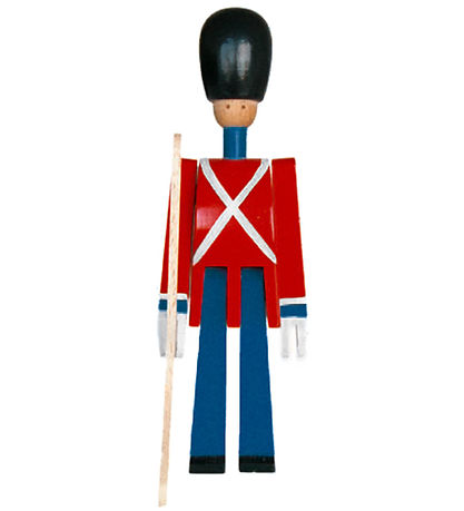 Kay Bojesen Træfigur - Menig Med Gevær - 21 cm - Lille - Rød/Blå Kay Bojesen Træfigur - Menig Med Gevær - 21 cm - Lille - Rød/Blå