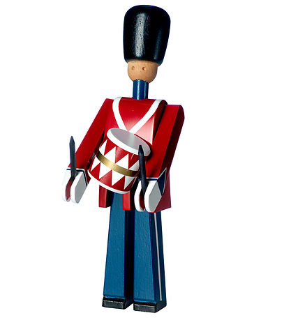 Kay Bojesen Træfigur - Trommeslager - 21 cm - Lille - Rød/Blå Kay Bojesen Træfigur - Trommeslager - 21 cm - Lille - Rød/Blå