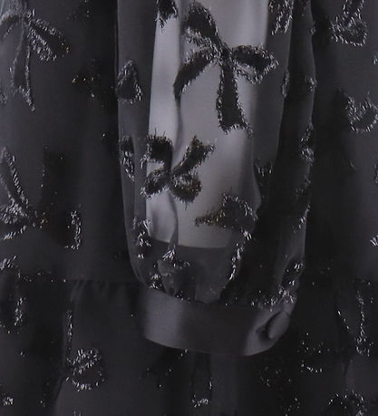 Emporio Armani Kjole - Sort m. Glimmer/Sløjfer Emporio Armani Kjole - Sort m. Glimmer/Sløjfer