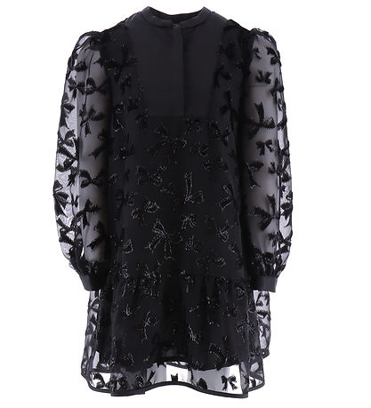 Emporio Armani Kjole - Sort m. Glimmer/Sløjfer Emporio Armani Kjole - Sort m. Glimmer/Sløjfer