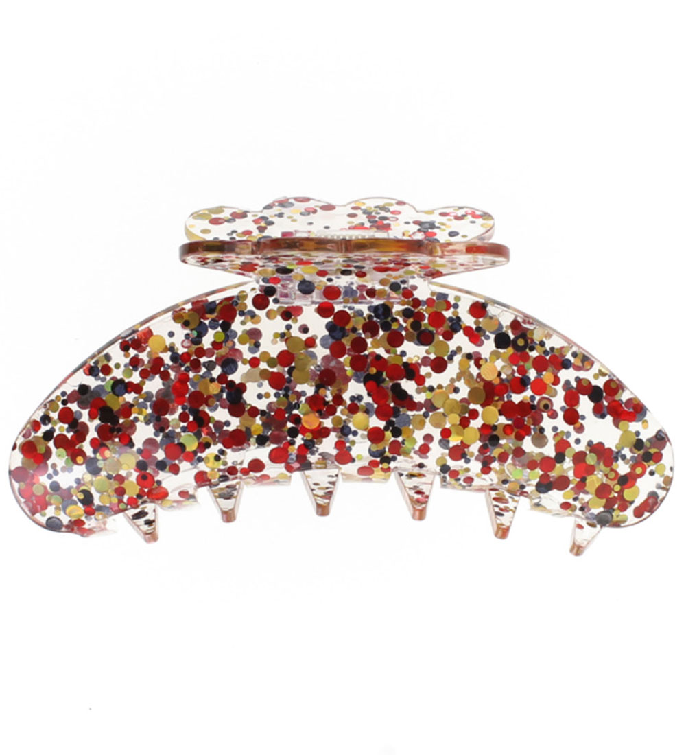 By Stær Haarspange - Agnes - Confetti Rot/Gold - By Stær - One Size - Haarschmuck