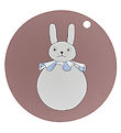 OYOY Dækkeserviet - Silikone - Rabbit Pompom - Clay OYOY Dækkeserviet - Silikone - Rabbit Pompom - Clay