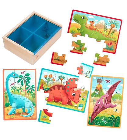 B. toys Puslespil - 4x12 - Dino B. toys Puslespil - 4x12 - Dino