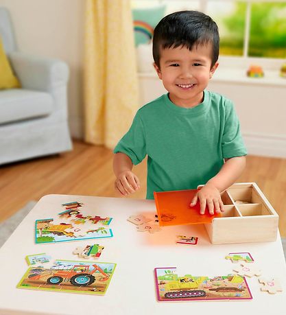 B. toys Puslespil - 4x12 - Arbejdskørertøjer B. toys Puslespil - 4x12 - Arbejdskørertøjer