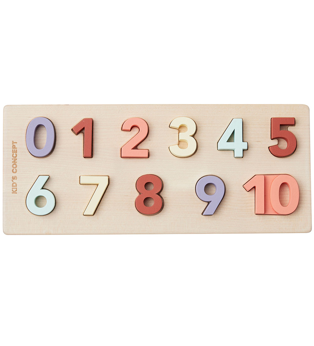 Kids Concept Puzzel - 0-10 - Hout - Kids Concept - OneSize - Puzzels