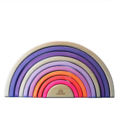 Grimms Trælegetøj - Regnbue - 10 Dele - Neonpink Grimms Trælegetøj - Regnbue - 10 Dele - Neonpink