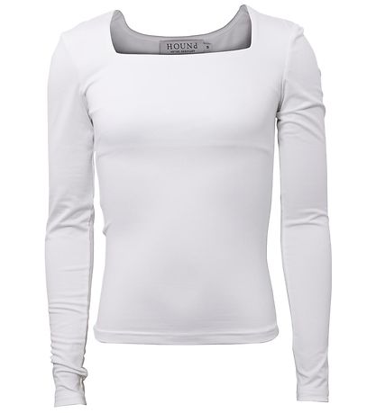 Hound Bluse l/æ - Basic Top - White Hound Bluse l/æ - Basic Top - White