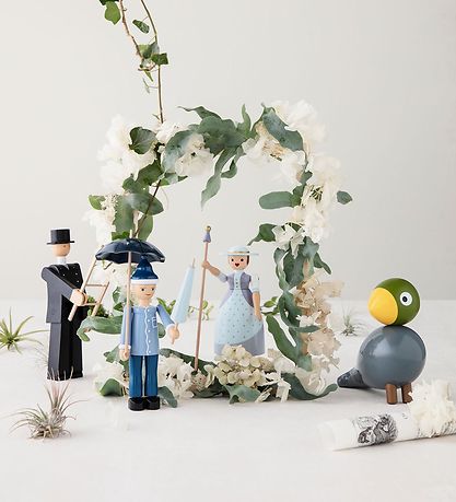 Kay Bojesen Træfigur - Sangfugl - 15 cm - Nattergal 