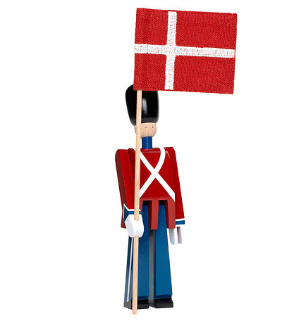 Kay Bojesen Træfigur - Fanebærer - 14 cm - Mini - Rød/Blå Kay Bojesen Træfigur - Fanebærer - 14 cm - Mini - Rød/Blå