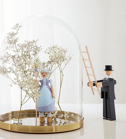 Kay Bojesen Træfigur - Hyrdinden - 18 cm - Lilla/Grøn Kay Bojesen Træfigur - Hyrdinden - 18 cm - Lilla/Grøn