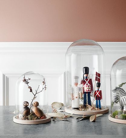 Kay Bojesen Træfigurer - Spurvepar - 6 cm - Lille - Eg/Røget Eg