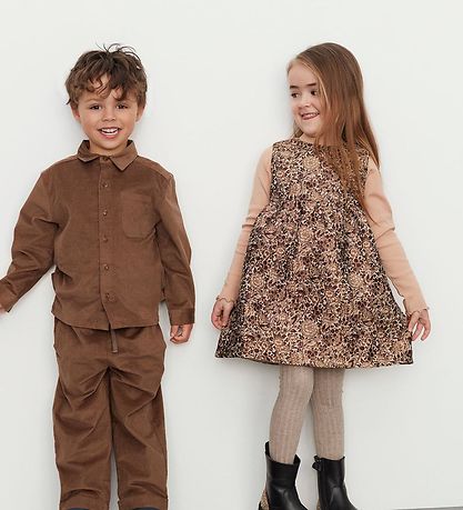 Petit by Sofie Schnoor Kjole - Brown m. Guldglimmer Petit by Sofie Schnoor Kjole - Brown m. Guldglimmer