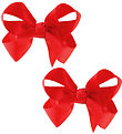 By Stær Hårsløyfe - 2-pack - Klassisk - 8 cm - Valmuerød