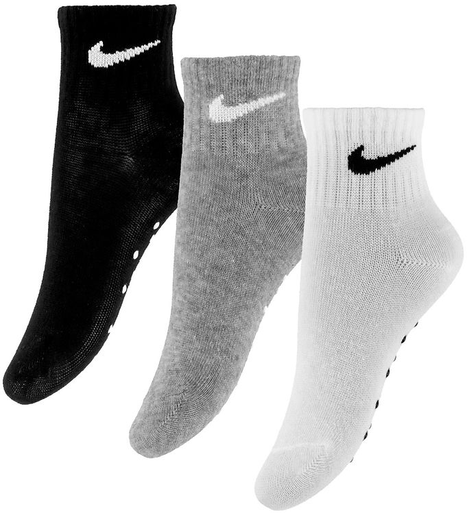 Nike Strømper - 3-pak - Sort/Hvid/Gråmeleret