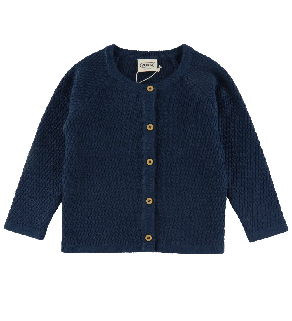 Voksi Cardigan - Wolle - Poppy Blue - Voksi - 50/56 - Cardigans
