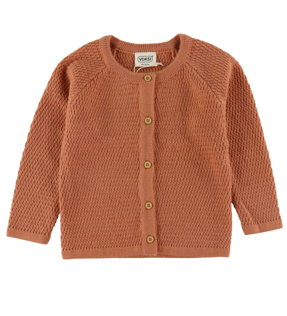 Voksi Cardigan - Wolle - Sandstein Peach - Voksi - 62/68 - Cardigans