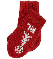 Polo Ralph Lauren Luffer - Reindeer - Strik - Rød m. Hvid Polo Ralph Lauren Luffer - Reindeer - Strik - Rød m. Hvid