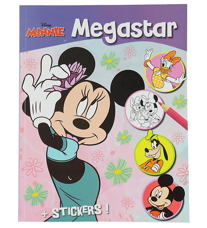 Megastar Malebog m. Klistermærker - 128 Sider - Minnie Megastar Malebog m. Klistermærker - 128 Sider - Minnie