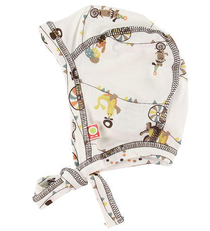 Katvig Babyhjelm - Bambus - Hvid m. Cirkusprint Katvig Babyhjelm - Bambus - Hvid m. Cirkusprint