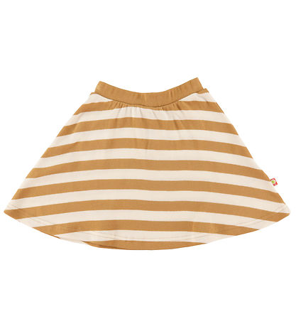 Katvig Nederdel - Karamel/Hvid Stribet Katvig Nederdel - Karamel/Hvid Stribet