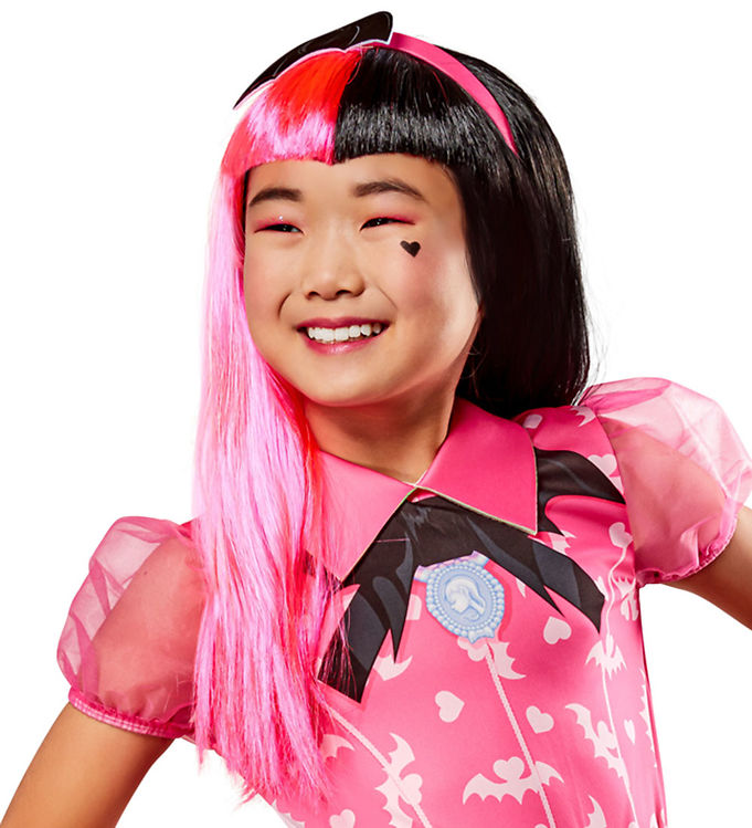 Rubies Udklædning - Monster High - Draculaura Paryk - Sort/Pink