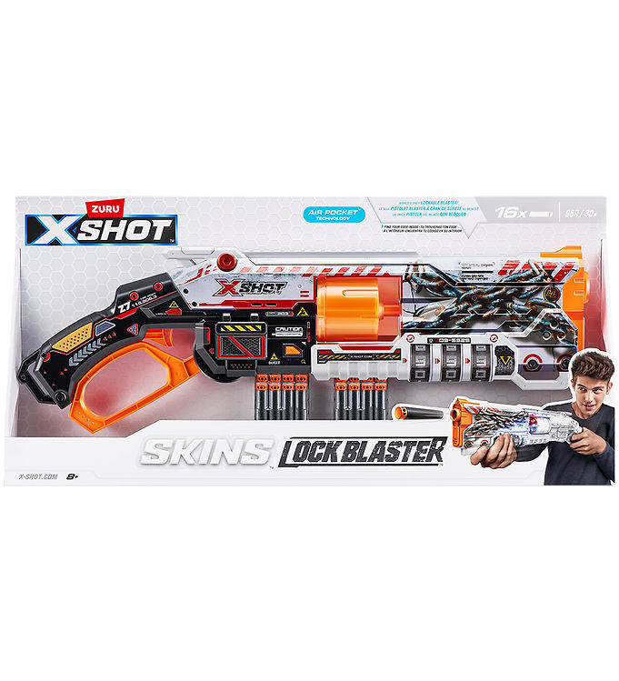 X-SHOT Skumgevær - Skins Lock Blaster m. Skumpile