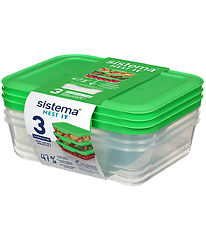 Sistema Opbevaringsbokse - 3-pak - Nest It - 1 l - Grøn Sistema Opbevaringsbokse - 3-pak - Nest It - 1 l - Grøn